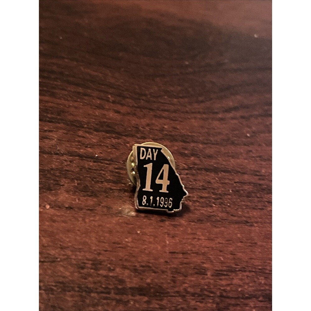 Vintage 1996 Atlanta Olympics Day 14 Of The Games August 1st Lapel Hat Pin